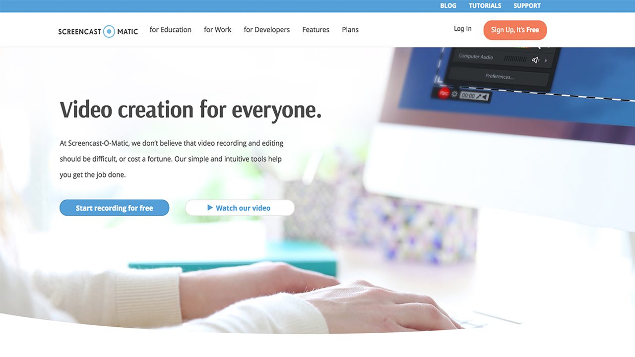 Screenshot of ScreenPal's new website design