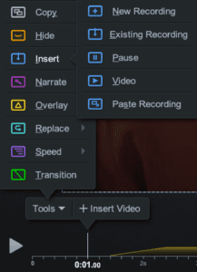 Insert video clips or overlay images and videos in the video editor