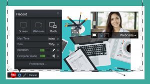Screen and webcam recorder