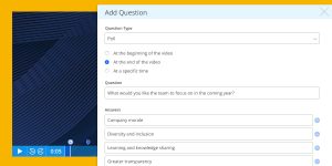 Teachers can easily add poll questions to any video