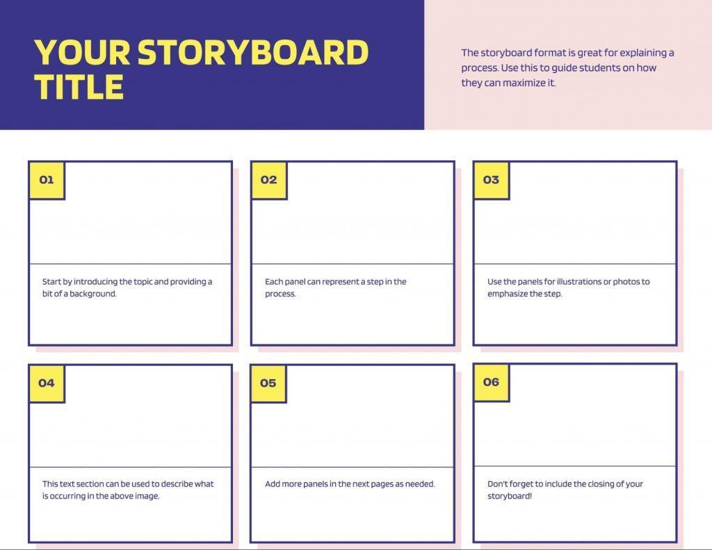 Storyboards are simple, visual outlines for your video