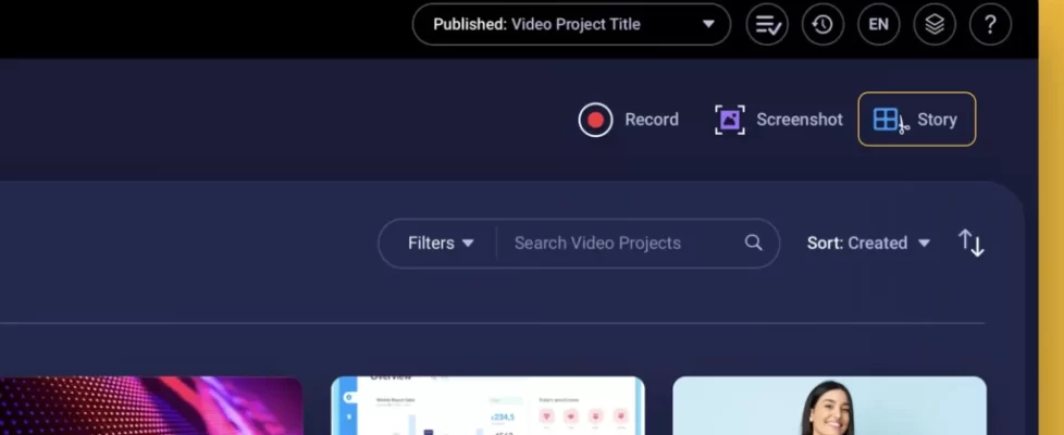 plan your video with storyboards using Stories