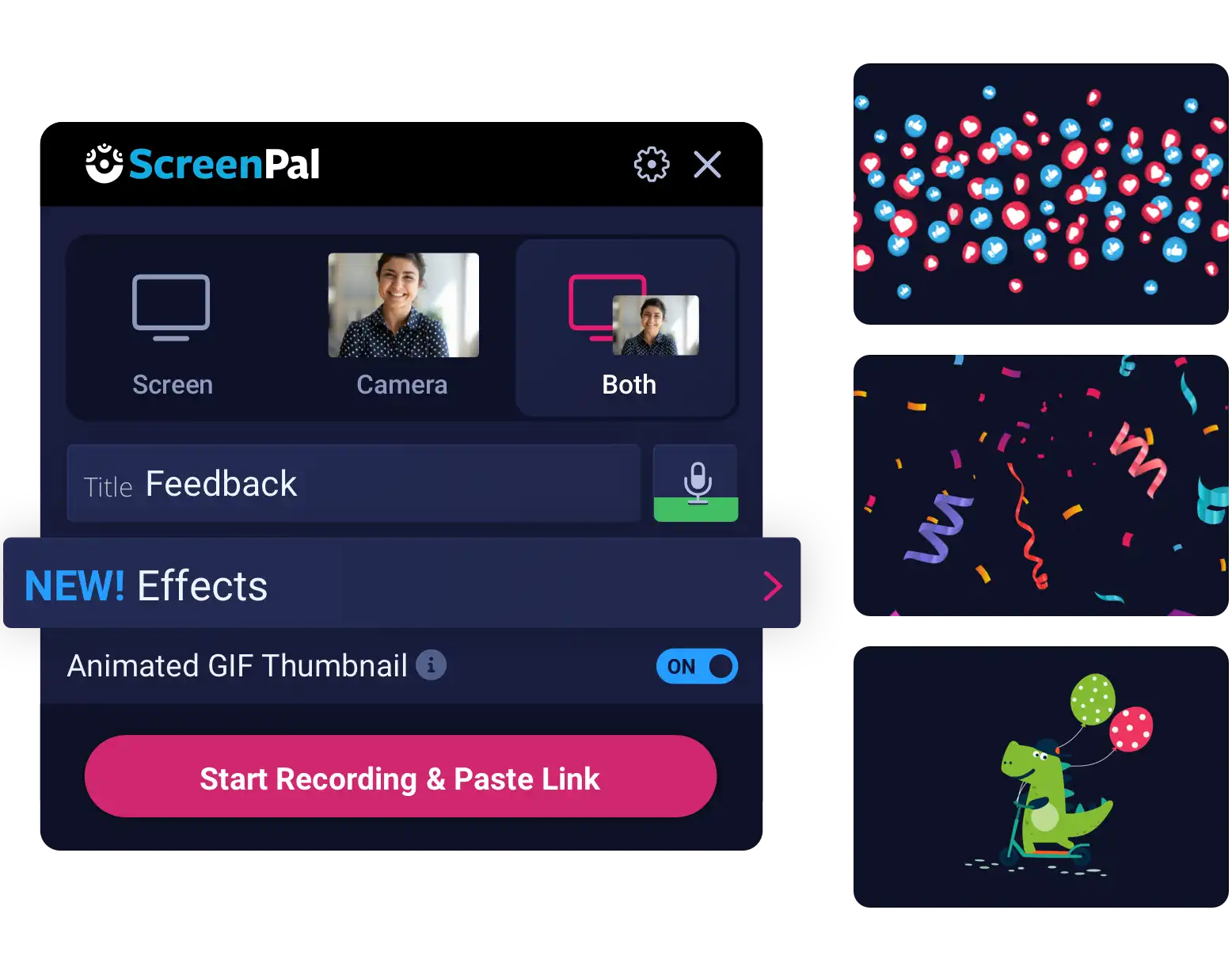 screenpal screen effects
