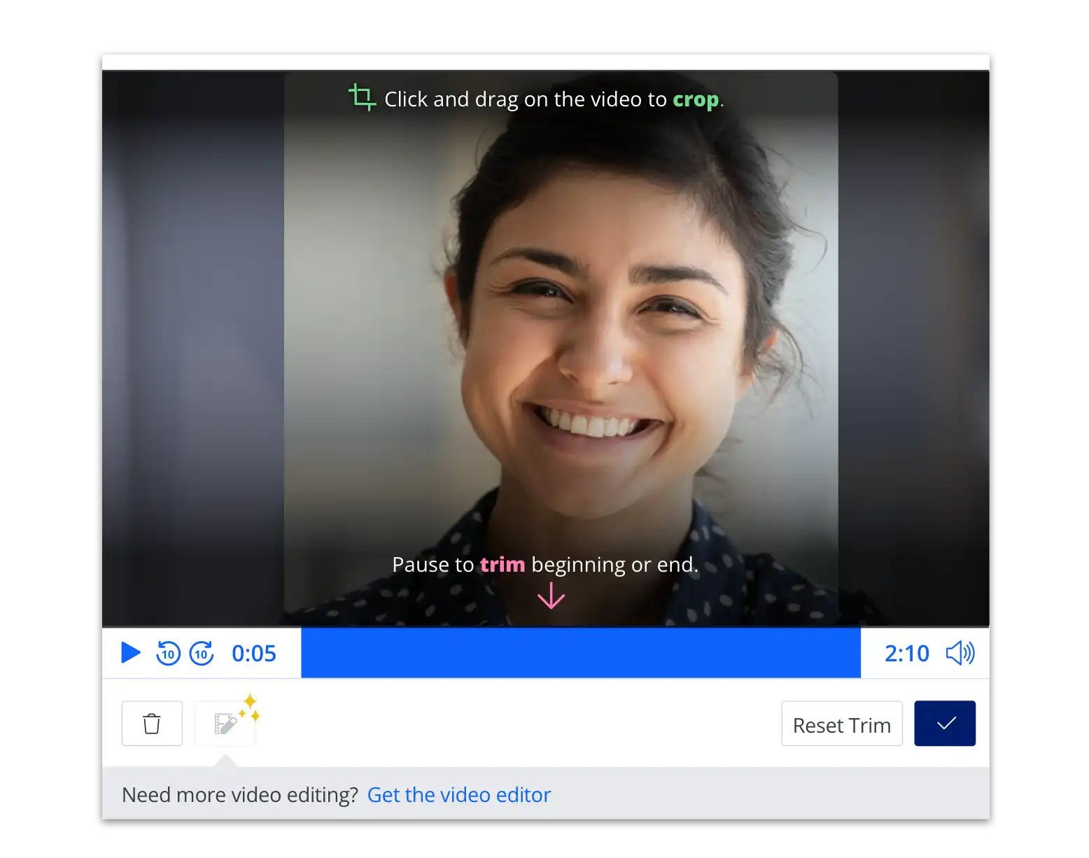crop any video easily